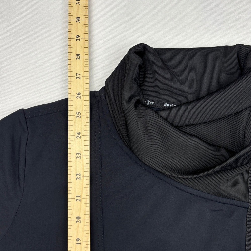 Jo and Jax Ashton Asymmetrical Moto Jacket Womens Large Black Dance Warm Up 12 - Picture 6 of 8